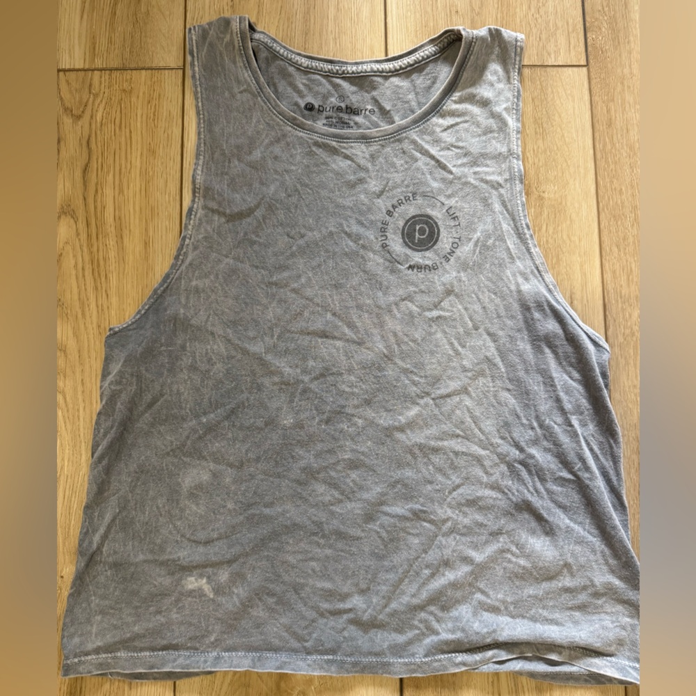 Pure Barre Heather Gray Logo Tank